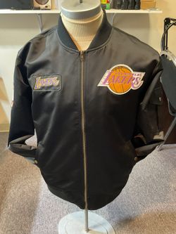 Lakers Zip Up Jacket Black Size M,L,XL