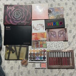 Huge Makeup Bundle – Eyeshadow Palettes & Lip Set (Morphe, Urban Decay, Anastasia & More)
