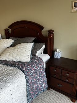 Bedroom Set King Size Bed frame and 2 Side Tables