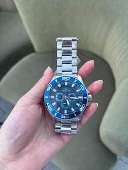 Invicta Men's Chronograph Watch Blue Bezel