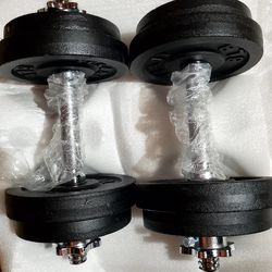 Yes4All 60 lbs Adjustable Dumbbell Weight Set, Cast Iron Dumbbell, Pair $60

2-30lbs Each  Firm Price. 