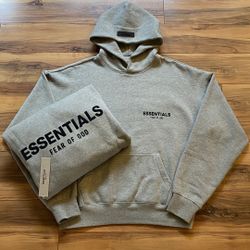 Essentials Dark Oatmeal Hoodie Size XS, L