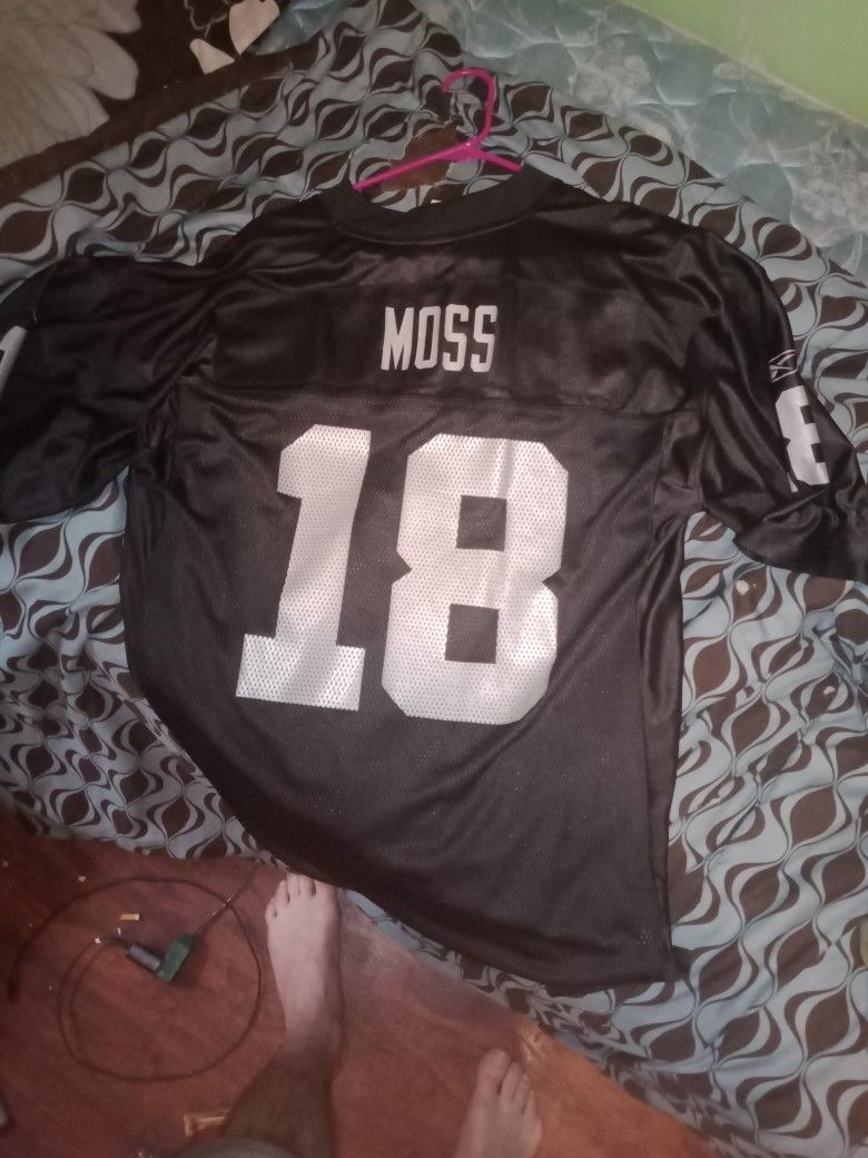 RANDY MOSS RAIDERS JERSEY LARGE
