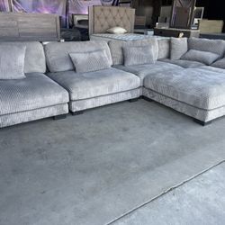 🛋️NEW!! Corduroy Sectional Sofa STILL IN BOX 📦 
