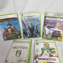 Xbox 360 Games Total Of Five All With Manuals $20