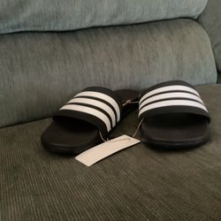 Adidas Sandals Comfort White/balck Brand New 