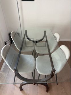 Glass Top Dining Table