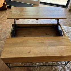 West Elm Industrial Storage Pop-Up Coffee Table 