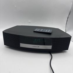Bose Wave Radio II AM/FM Alarm Clock Radio Model: AWR1B2 (Black) with Remote