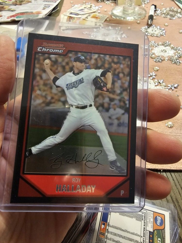 Roy Halladay 07 Bowman Chrome '19 Topps Allen & Ginters 07 Upper Deck SP Authentic Baseball Cards