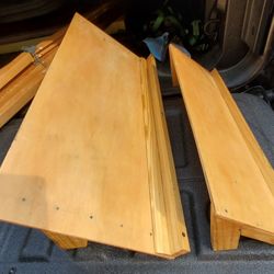 2 Homemade Display Stands Finished & Have A Lip On The  Bottom