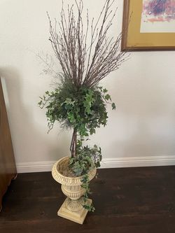Vase with floral arrangement