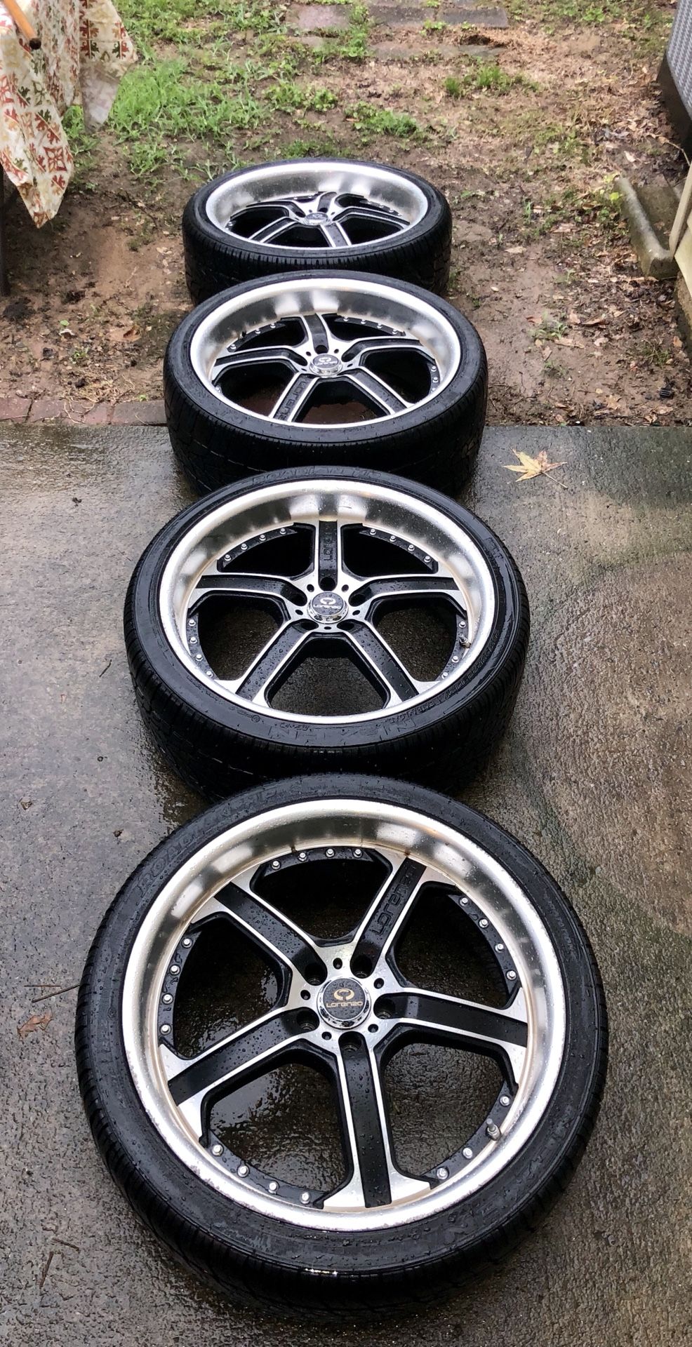 22 inch LORENZO WL21 wheels/rims with tires
