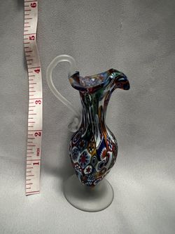 Murano Flower Mosaic Bud Vase