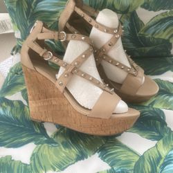 Edgy Nude Wedges 