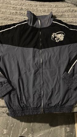Playasclub tracksuit color grey with black and white stripe
