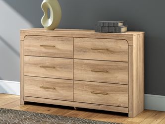 Kinlanni Tan Six Drawer Dresser (Online Special Price)