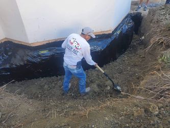 Waterproofed Foundation