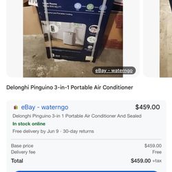 delonghi pingeom air conditioner black color
