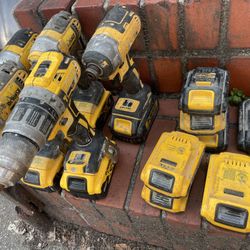 DeWalt and Milwaukee drills and impact