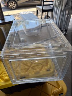 clear shoe box