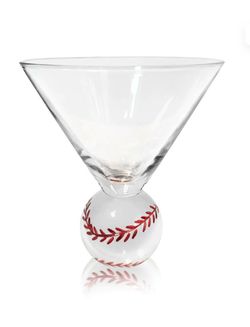 Vintage Circleware  Homerun Baseball Set of 12 : MARTINI /VODKA Glasses