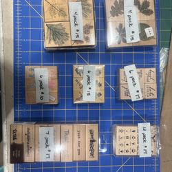 Wood Mounted Rubber Stamp Sets – Nature, Sentiments, Baby, Animal Tracks & More
