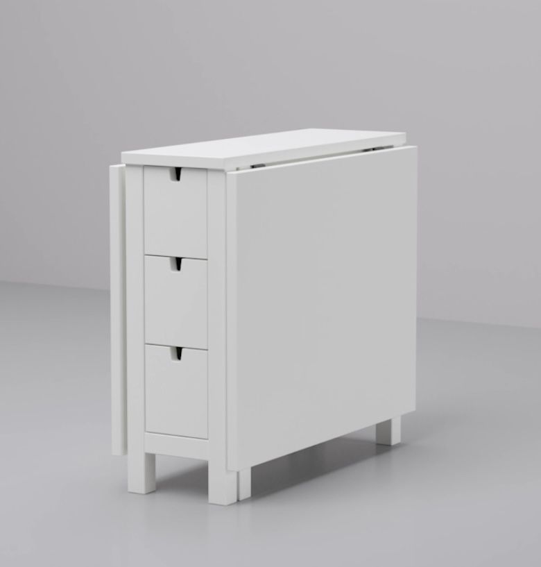White Norden Table From IKEA Kitchen Table Work Craft Table Folding