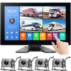 Touch Monitor 4-Channel 1080P Backup Camera