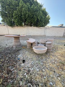 Concrete table set