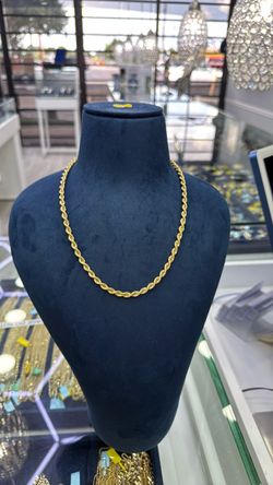 Chain rope 14k gold 20 inch 5 mm