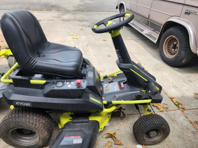 48v Ryobi Riding Lawn Mower 50ah. 