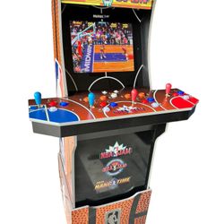 Arcade1Up NBA JAM Home Arcade Machine with stool