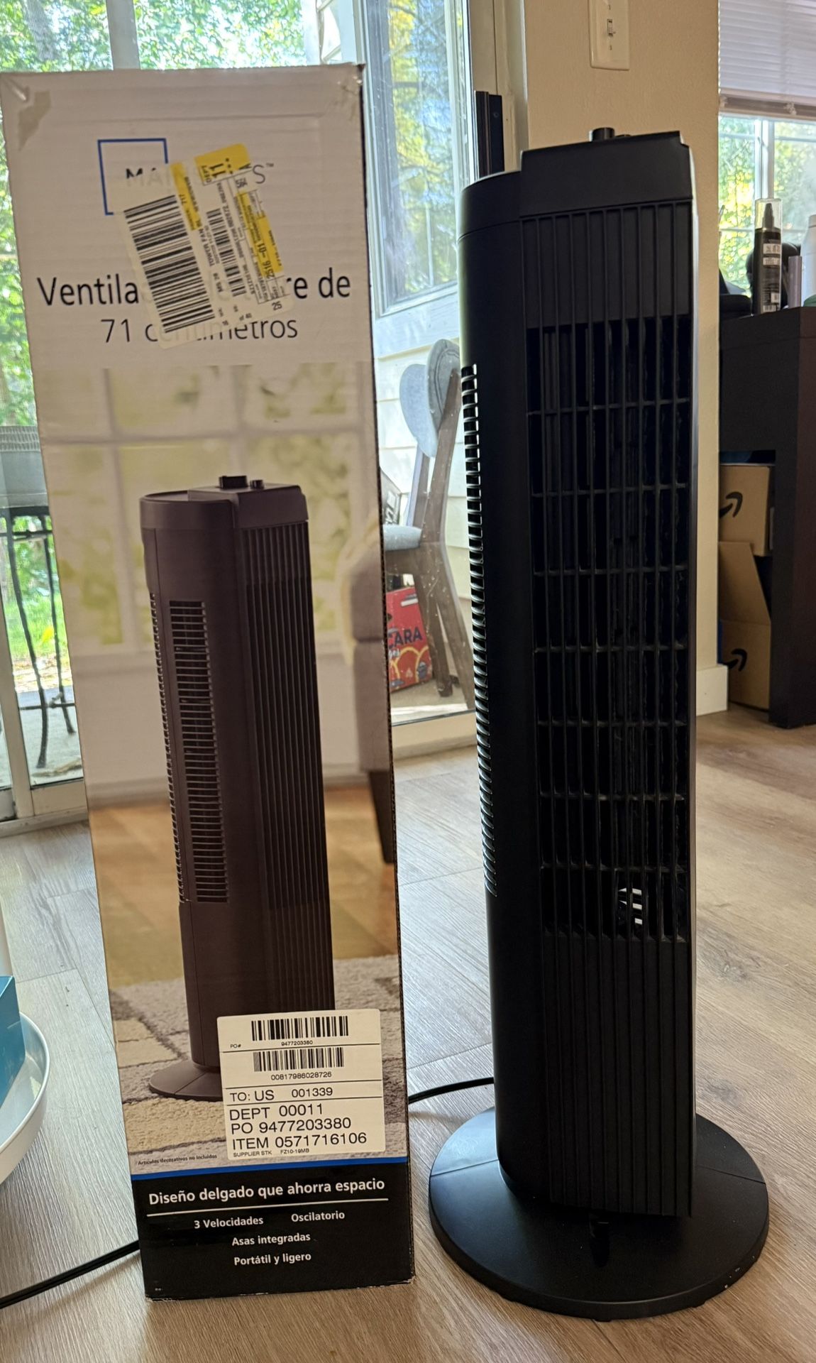 Mainstays Tower Fan 28”