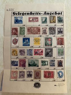 collection of vintage postage stamps from the German Reich