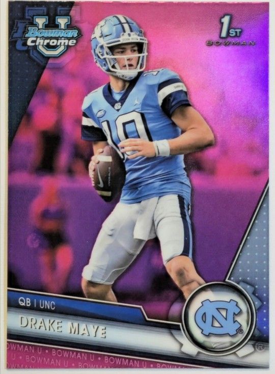 2023 Bowman U Chrome 1st DRAKE MAYE Pink Refractor Rookie #200 UNC 