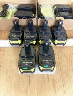 18V Lithium-Ion Ryobi Compatible Replacement Batteries + Chargers