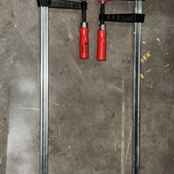 Pair of Original Bessey 40” F-Style Bar Clamps