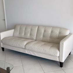 White Leather Sofa