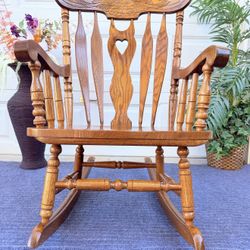 Extra Large Solid Wood "Sweetheart Rocking" Chair. Delivery Available 🚚.
