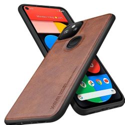 X-level Google Pixel 5A Case 5G, Premium PU Leather Soft TPU Bumper Shockproof Protective Phone Cover Case for Google Pixel 5A 2021 (Brown)

