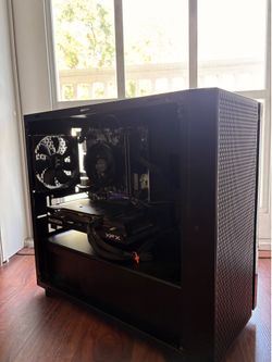 Black gaming pc | rx 6600 8gb | ryzen 5 5500 | 32gb ram | 1tb nvme