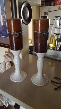 Candeleros de porcelana