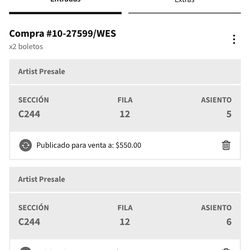 Tickets YE , Kanye west LA on April 1st