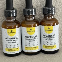 Aura Pets Advanced Vision Formula for Dogs – Lot of 3 (30ml each) – Sealed