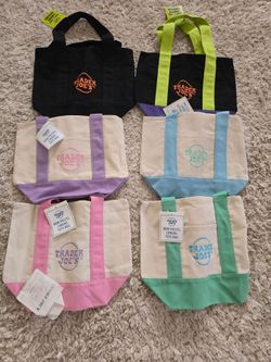 Trades Joe's mini tote bags