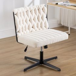 Armless Stationary Office Chair – No Wheels, Ergonomic Desk Chair