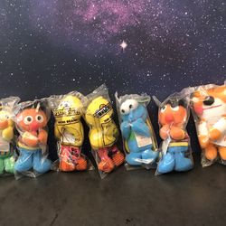 1999 Sesame Street Plush Toys. 7 Total. New Unopened.