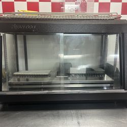 Countertop Hot Food Display Warmers Avantco HDC-36 36" Self/Full Service 3 Shelf Countertop Heated Display Case with Sliding Doors - 120V, 1580W