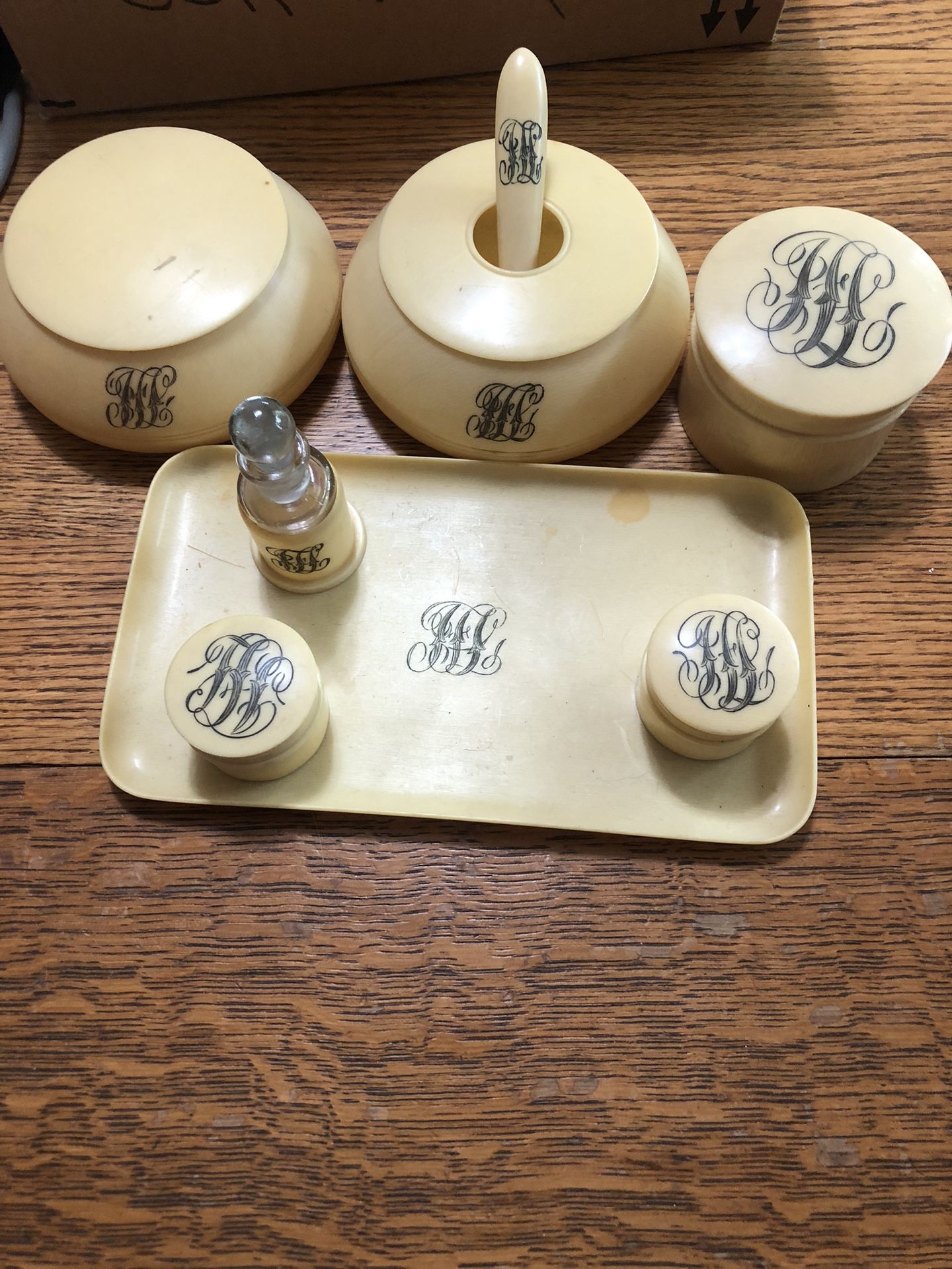 Vintage Vanity Makeup Celluloid  
